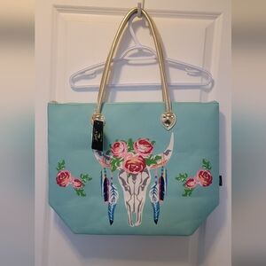 Western Skull Beach Tote